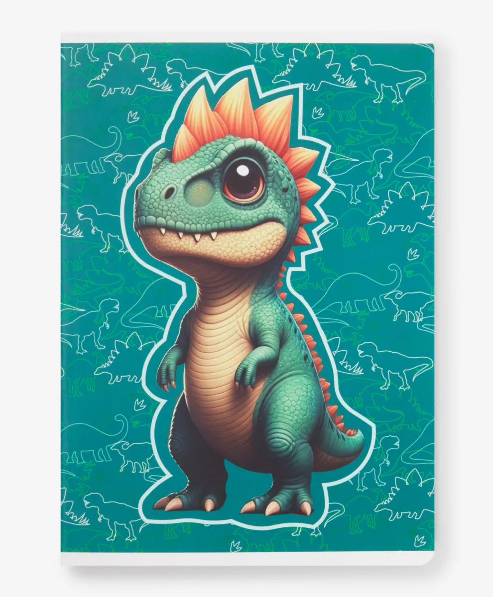 A5 sveska na kvadratiće sa motivom dinosaurusa 32 lista