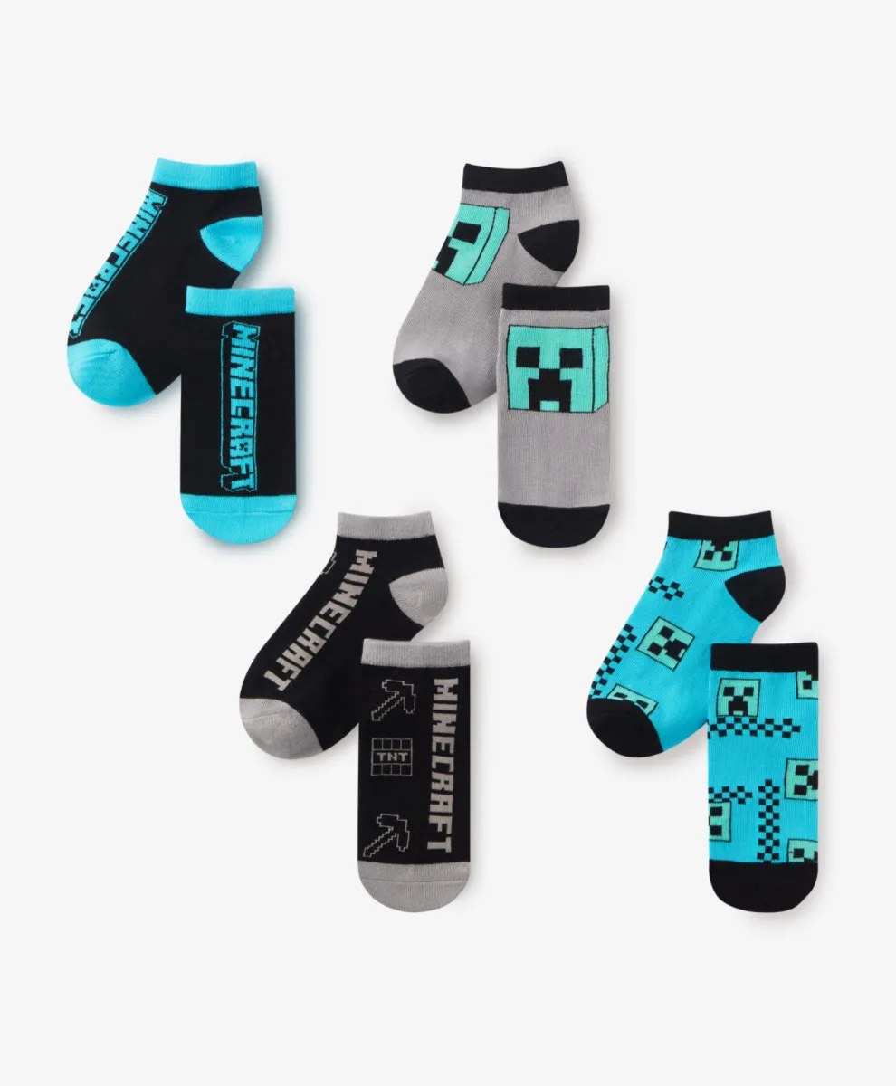 Čarape za dečake sa dezenom Minecraft, pakovanje od 4 para