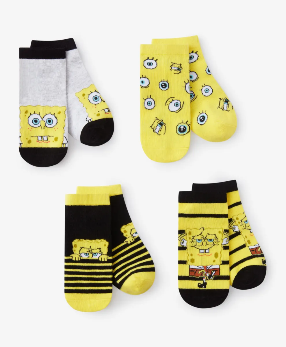 Čarape za dečake SpongeBob, pakovanje od 4 para