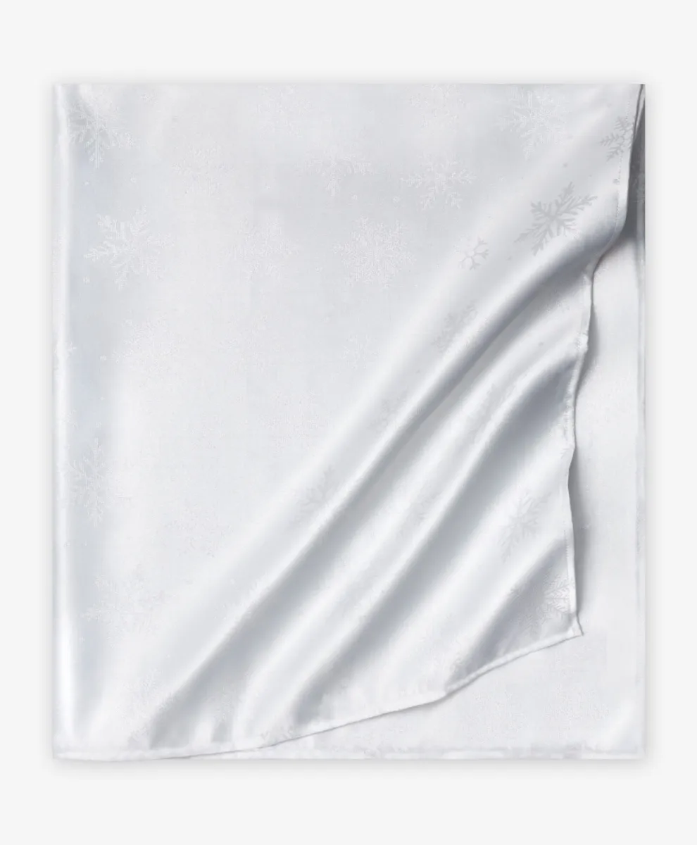 Beli žakard stolnjak sa pahuljicama