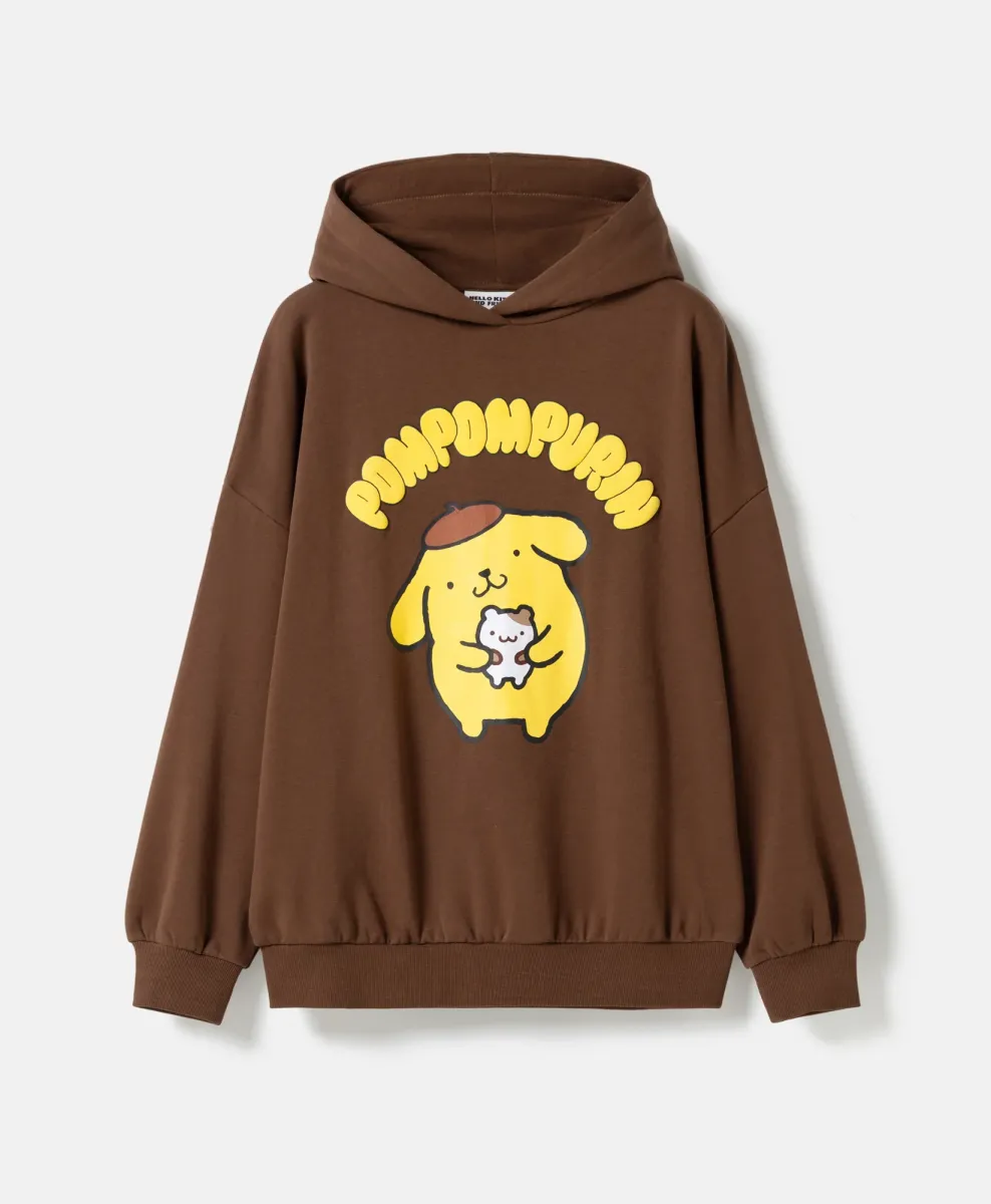 Bluza za devojčice sa kapuljačom Pompompurin