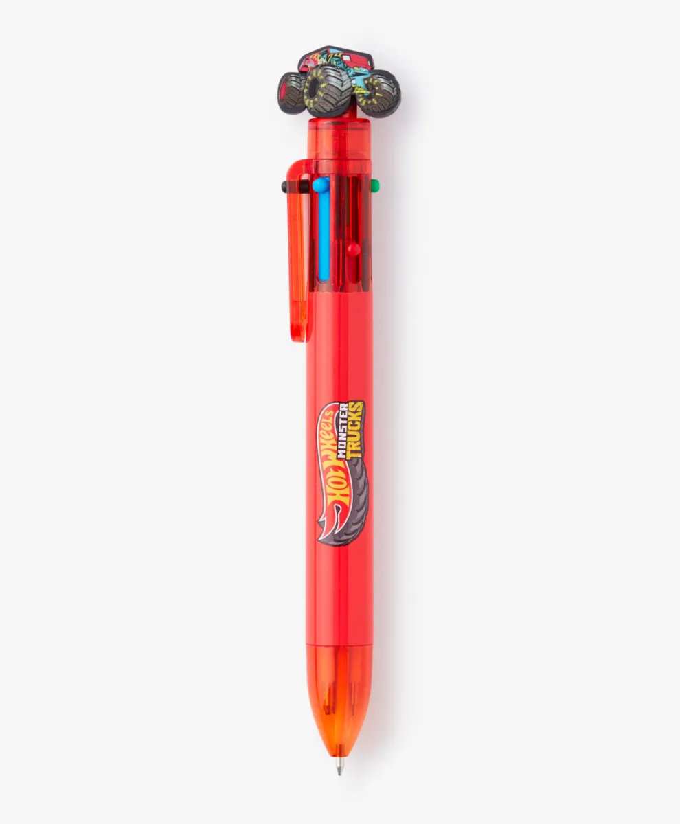 Crvena višebojna hemijska olovka Hot Wheels, 6 boja
