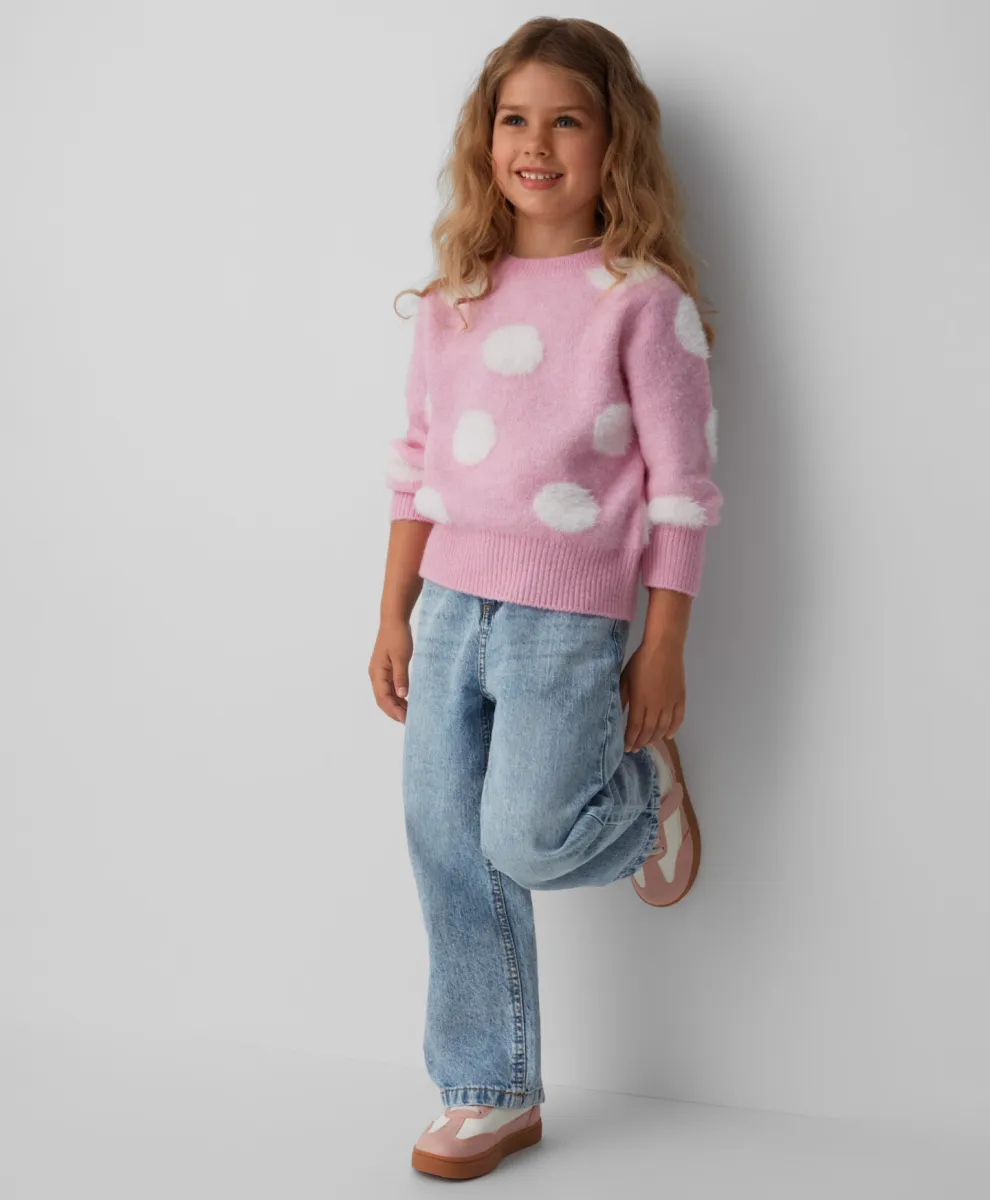 Džemper na tufne za devojčice