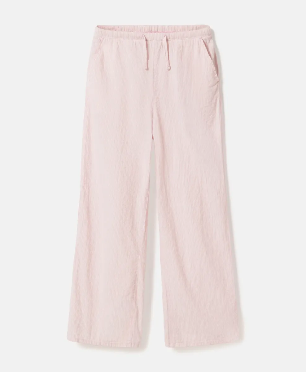 Devojčanske seersucker pantalone na pruge 100% pamuk