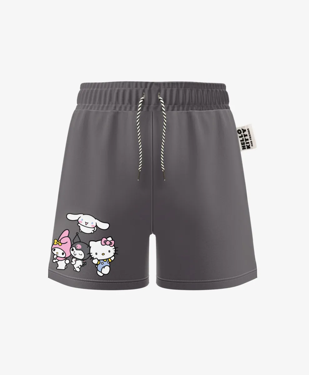 Donji deo trenerke za devojčice sa licenciranim printom Hello Kitty, 100% pamuk