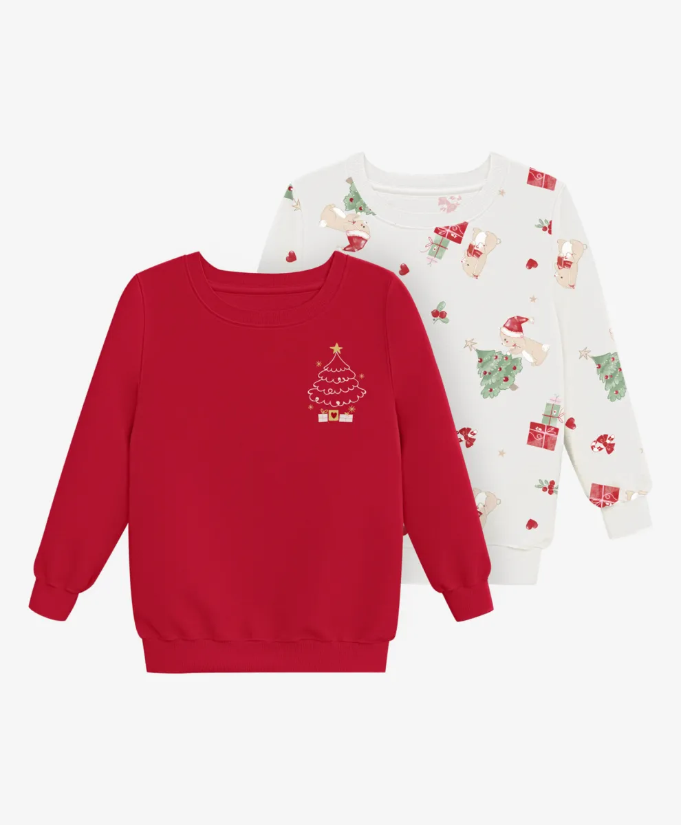 Dukserica za bebe devojčice pakovanje od 2 komada, 100% pamuk