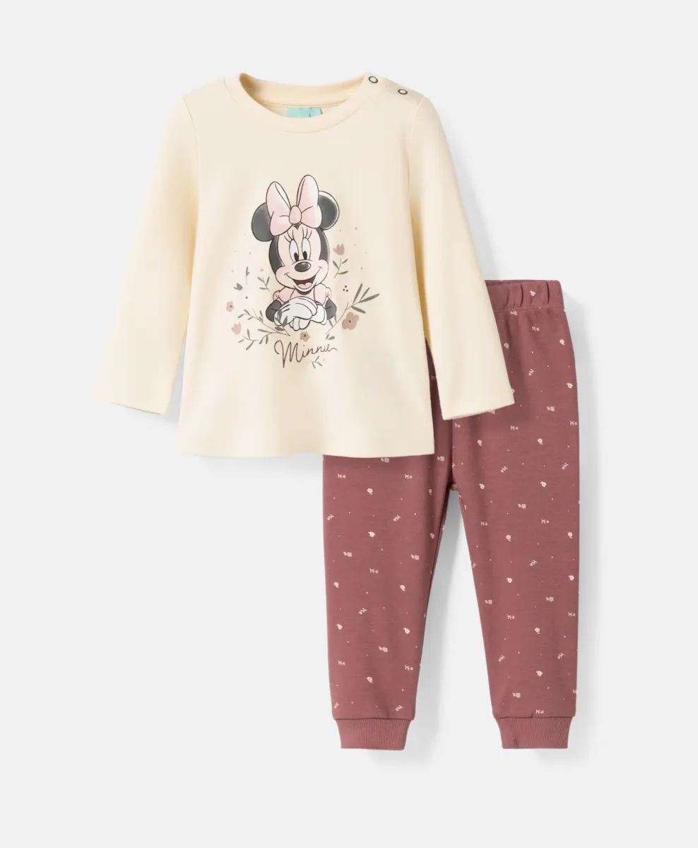 Dvodelna pidžama za bebe Minnie, 100% pamuk