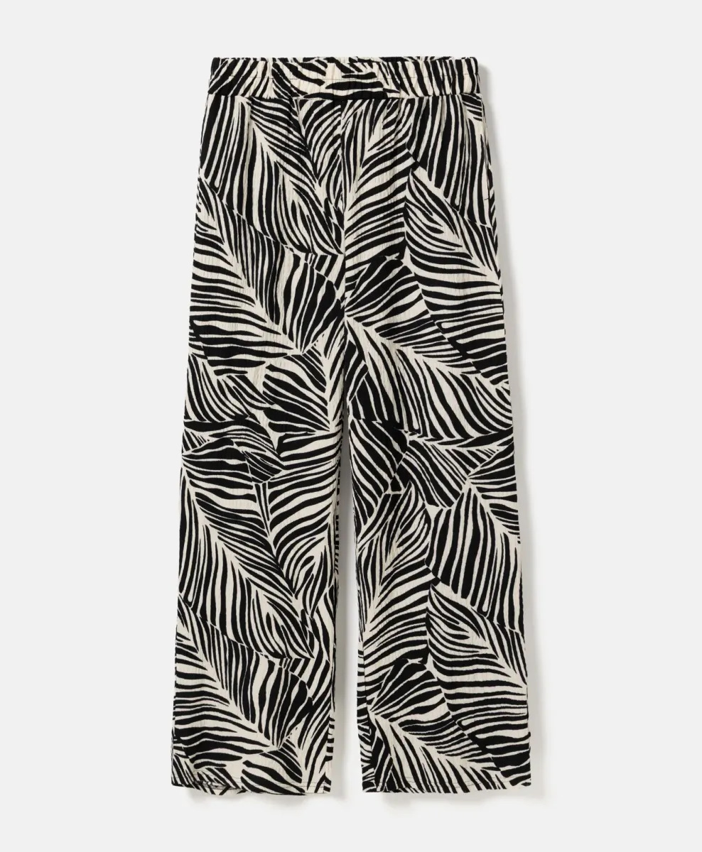 Ženske ležerne pantalone od naborane tkanine