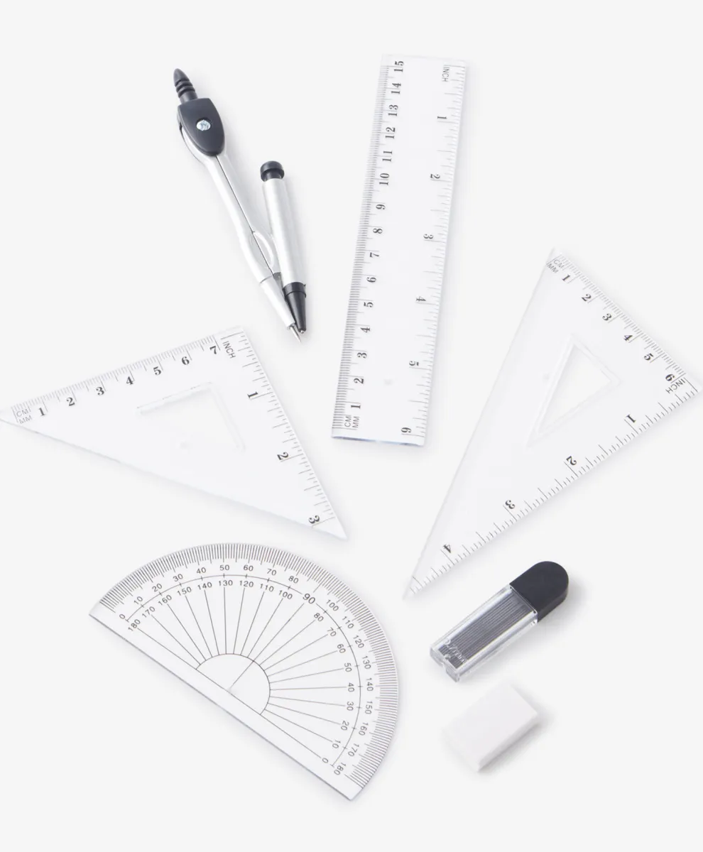 Geometrijski set u crnoj boji 7 delova