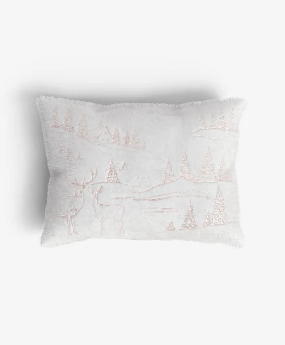 Jastuk sa reljefnim dezenom i motivom šume