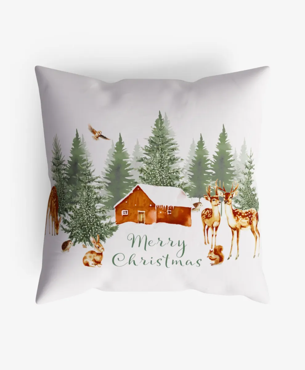 Jastučnica sa motivom kućice u šumi