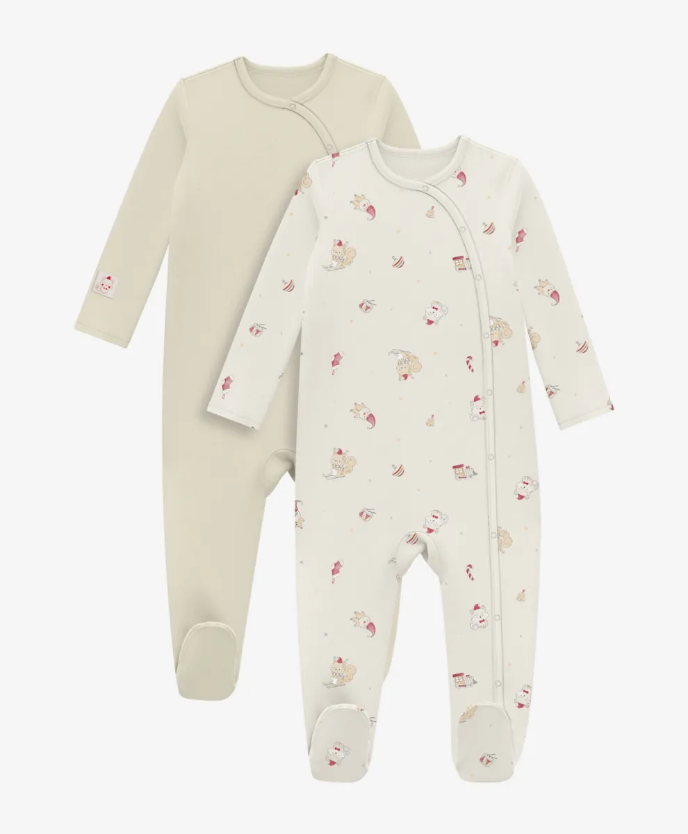 Kombinezon za bebe dečake pakovanje od 2 komada 100% pamuk