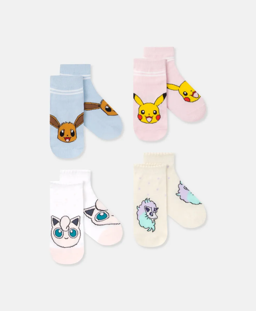 Komplet nazuvica za devojčice Pokémon, 4 para