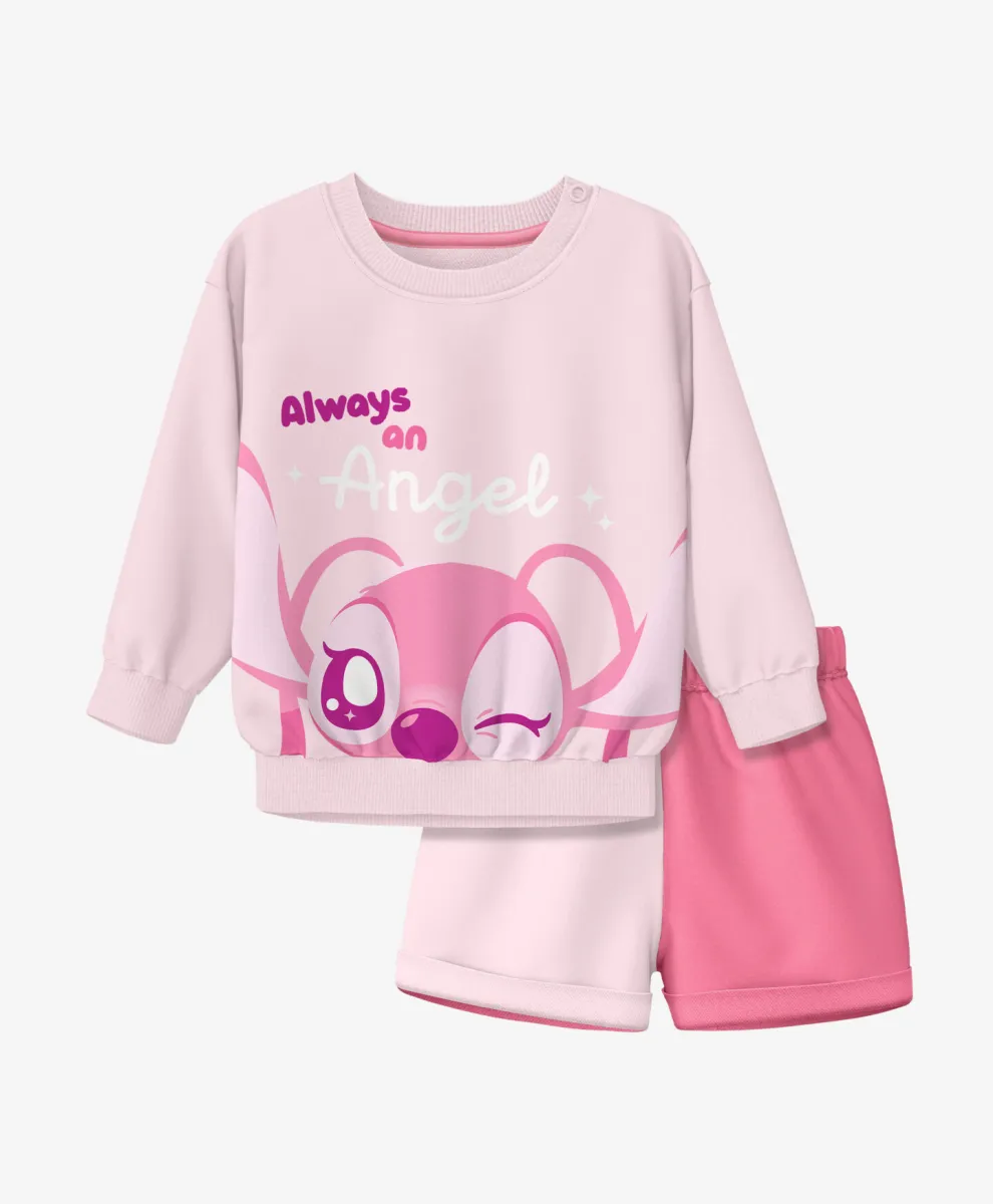 Komplet za bebe devojčice Lilo and Stitch 100% pamuk
