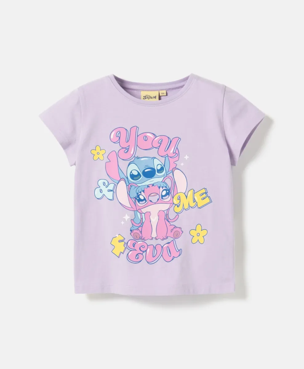 Ljubičasta majica za devojčice Stitch 100% pamuk