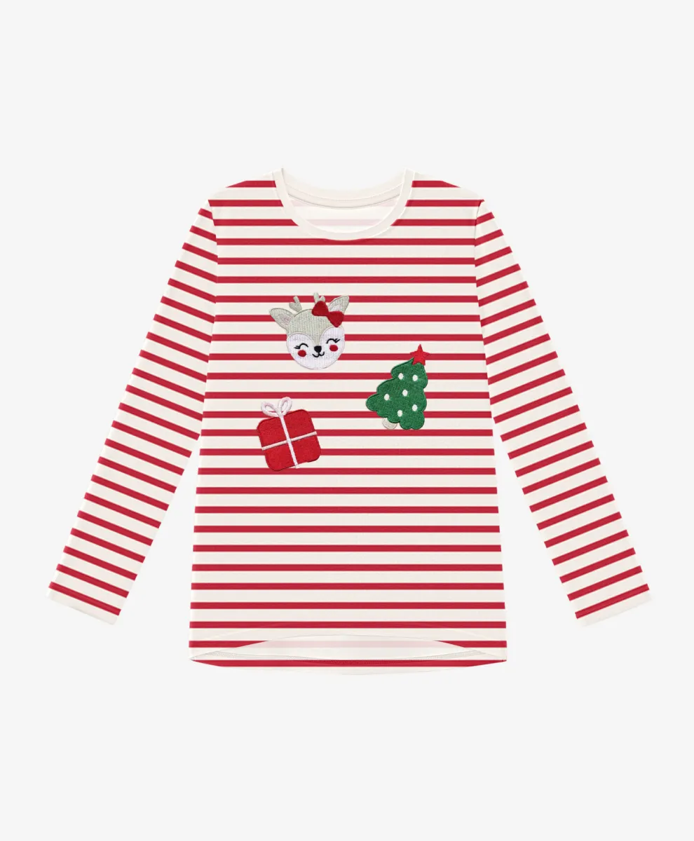 Majica za devojčice na pruge 100% pamuk