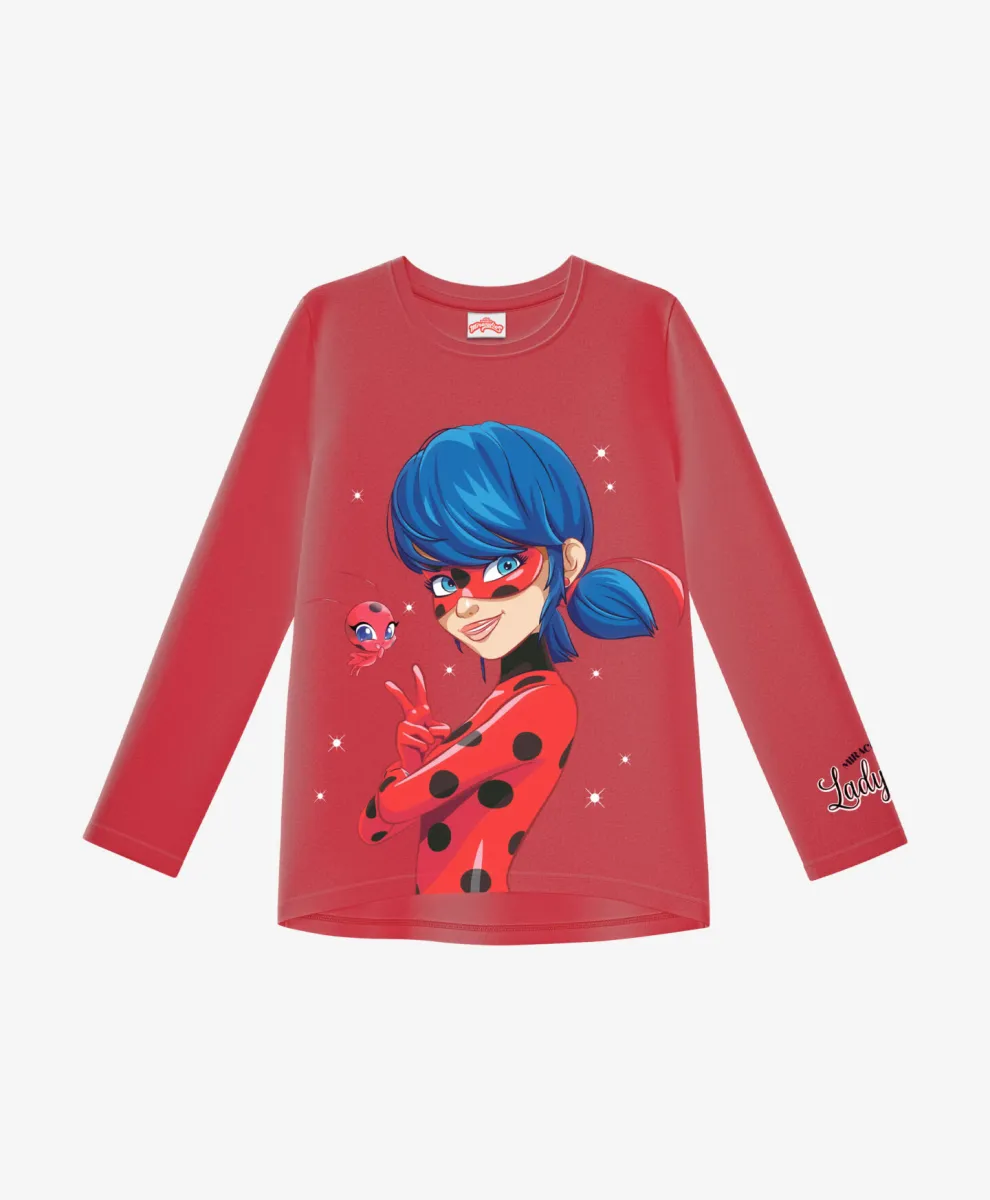Majica za devojčice sa licenciranim printom Miraculous