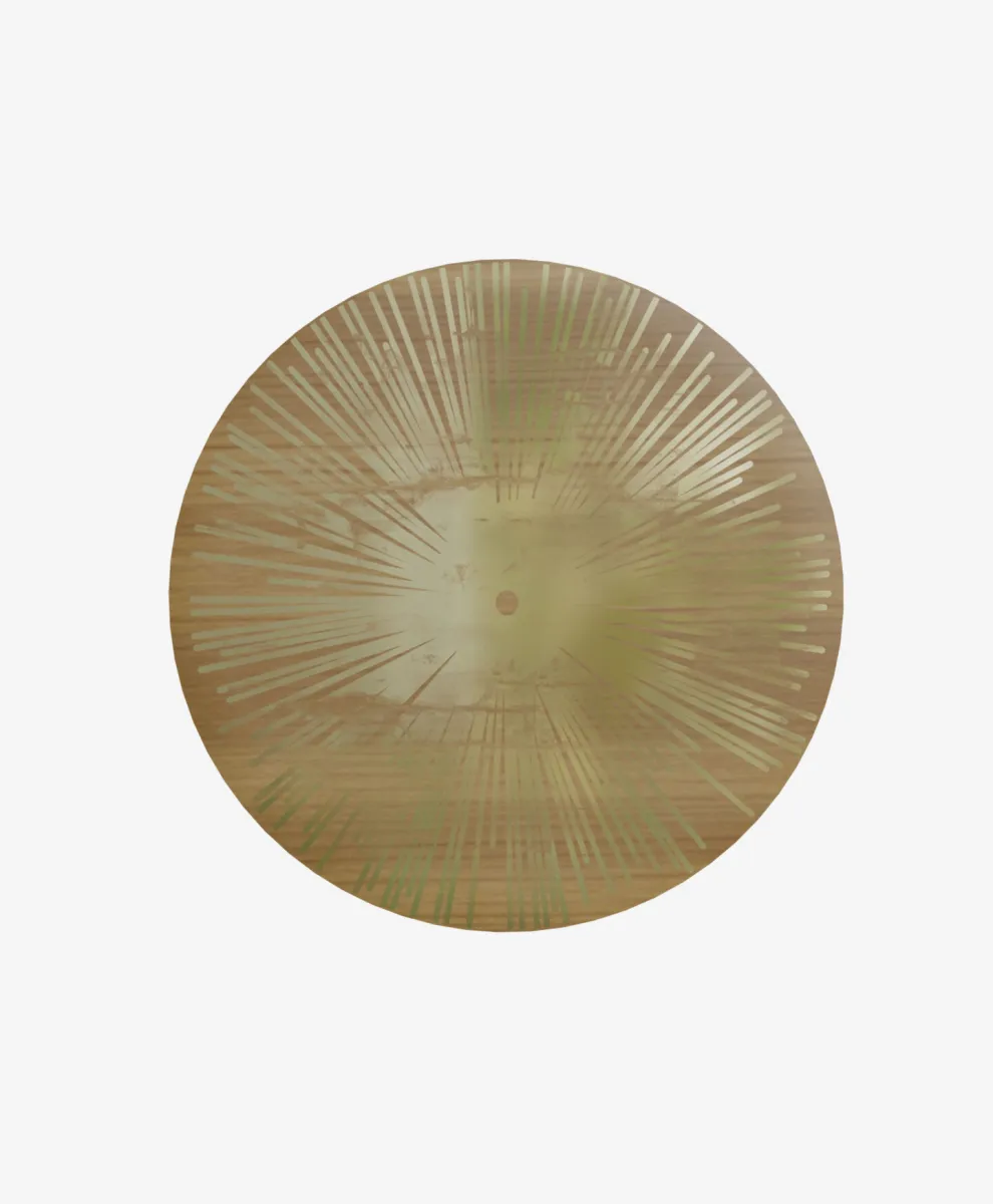 Okrugli zlatni podmetač za sto sa dezenom