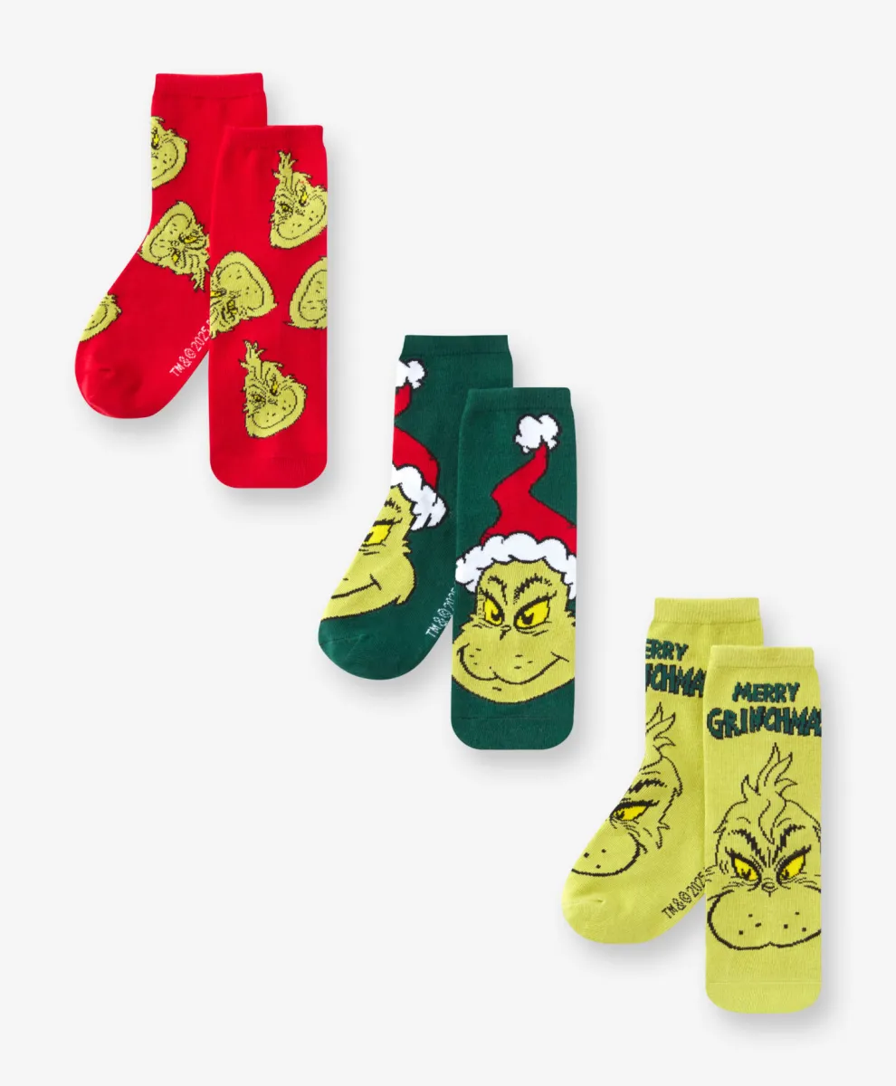 Pakovanje od 3 para čarapa za dečake Grinch