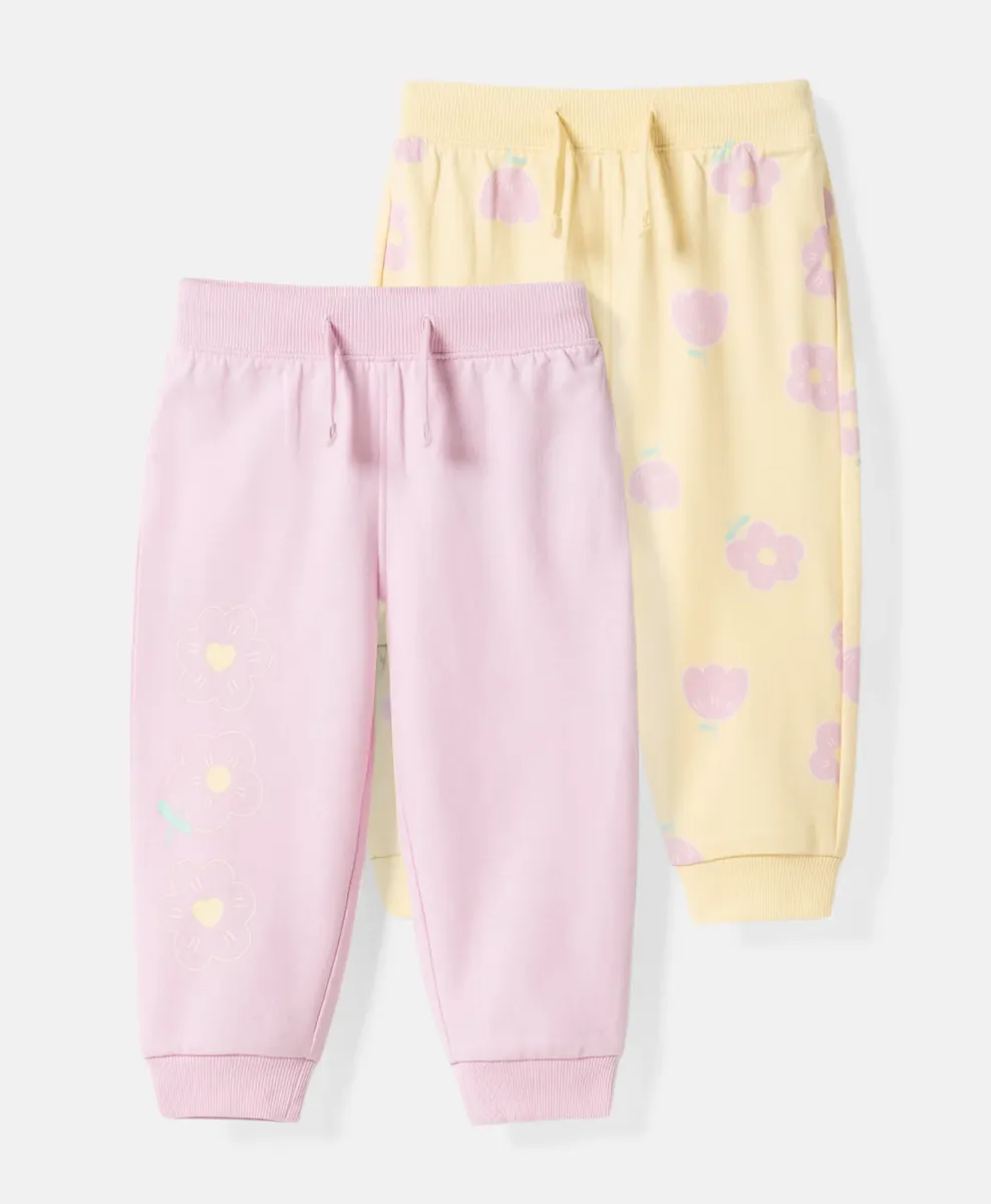 Pantalone za bebe devojčice 100% pamuk, pakovanje od 2 komada