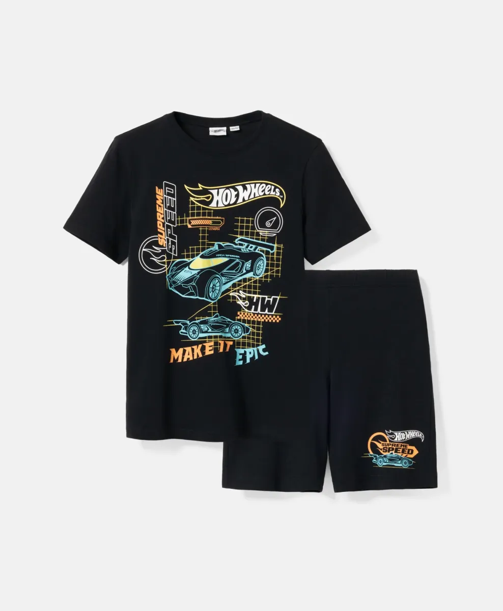 Pidžama za dečake Hot Wheels 100% pamuk