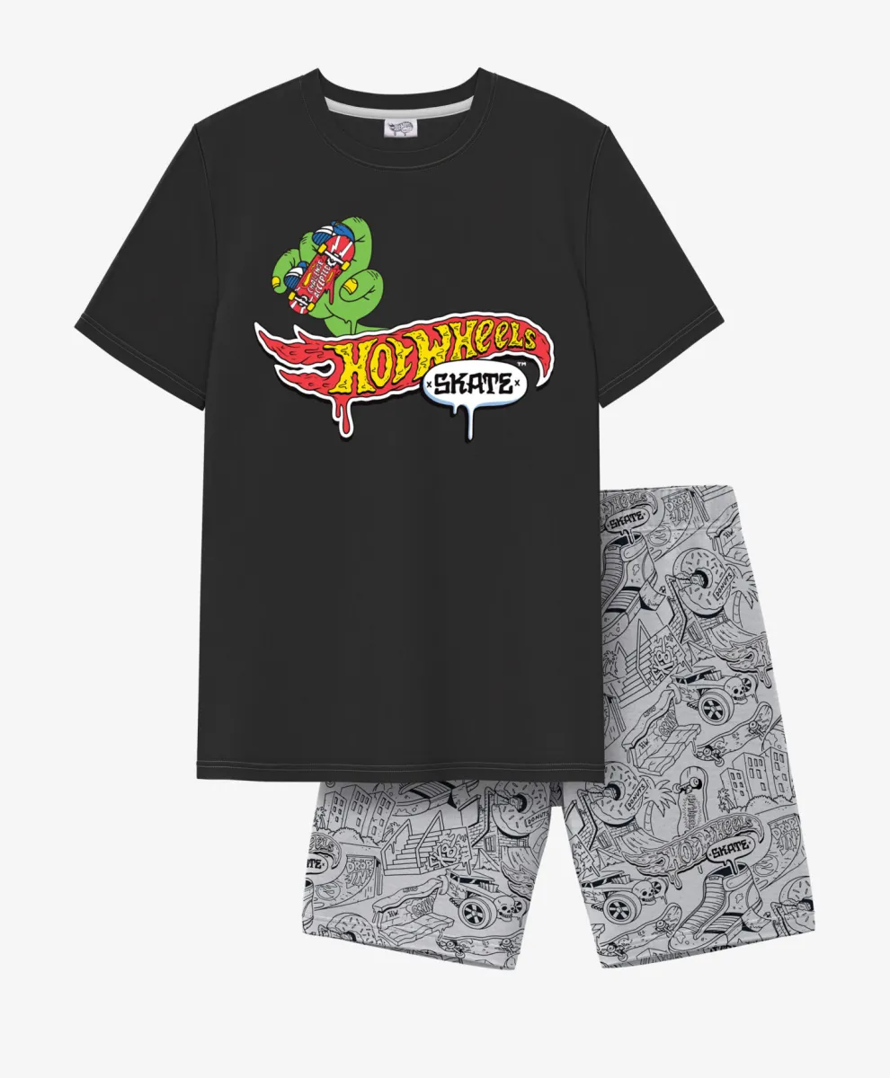 Pidžama za dečake sa licenciranim printom Hot Wheels, 100% pamuk