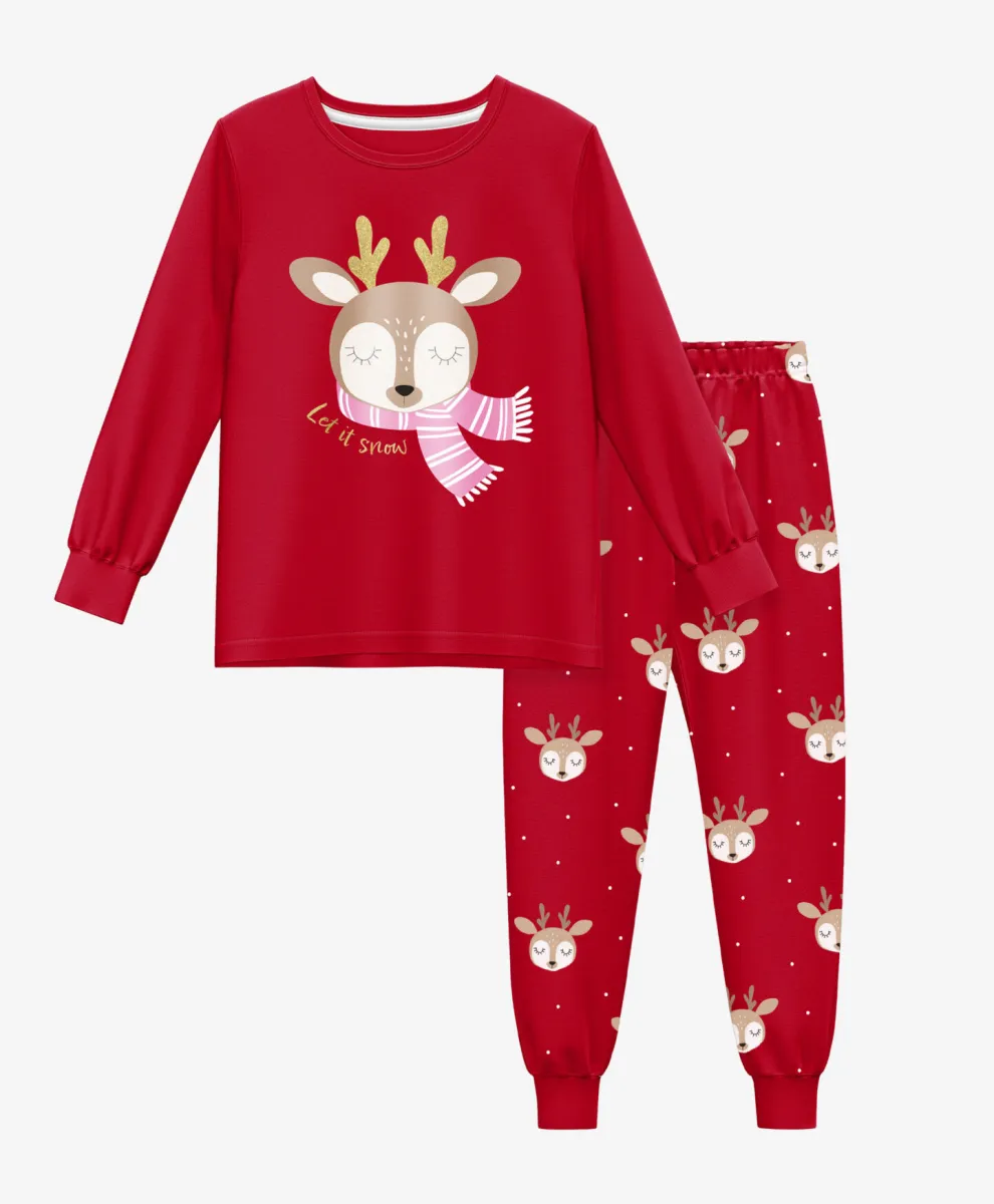 Pidžama za devojčice sa motivom irvasa, 100% pamuk