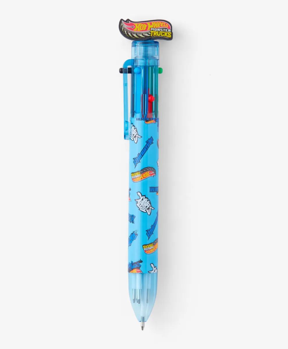 Plava višebojna hemijska olovka Hot Wheels, 6 boja