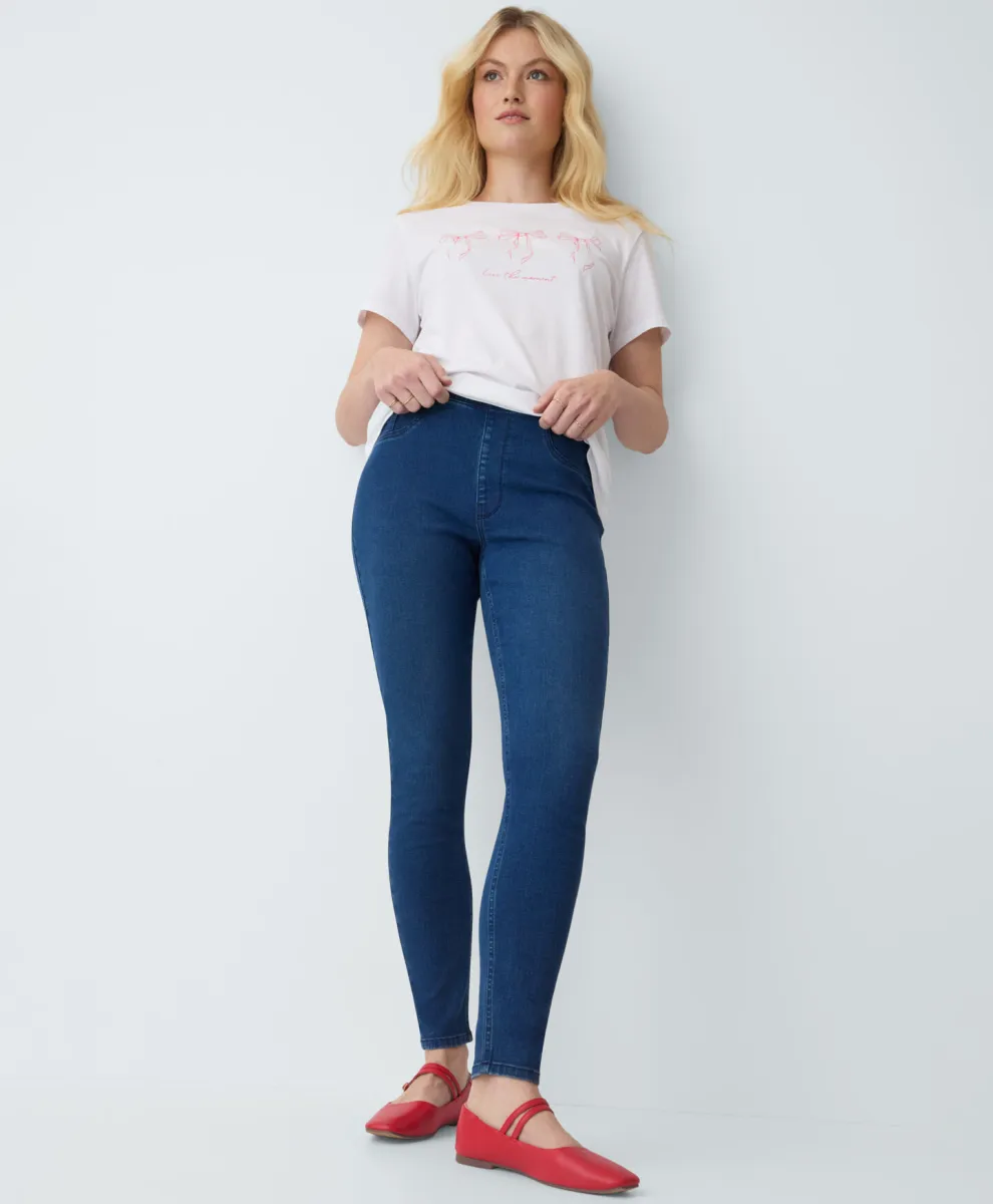 Plave jeggings pantalone za žene