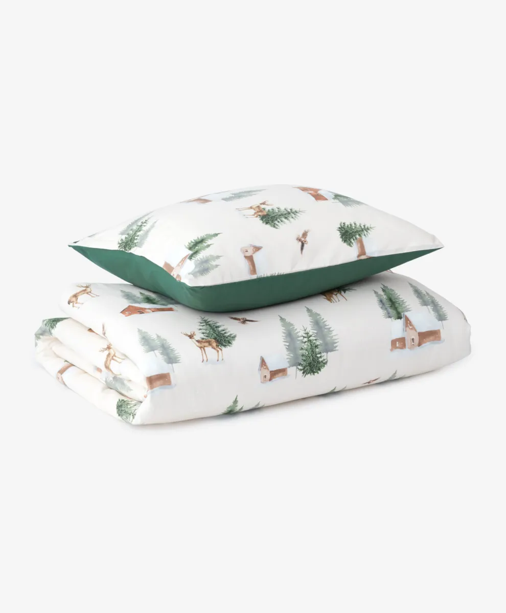 Posteljina od mikrofibera sa prazničnim dezenom 140x200 cm