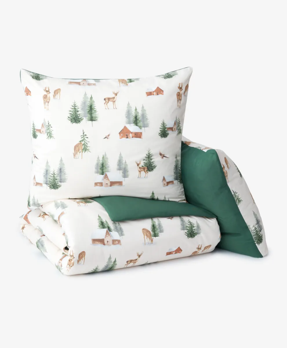 Posteljina od mikrofibera sa prazničnim dezenom 160x200 cm