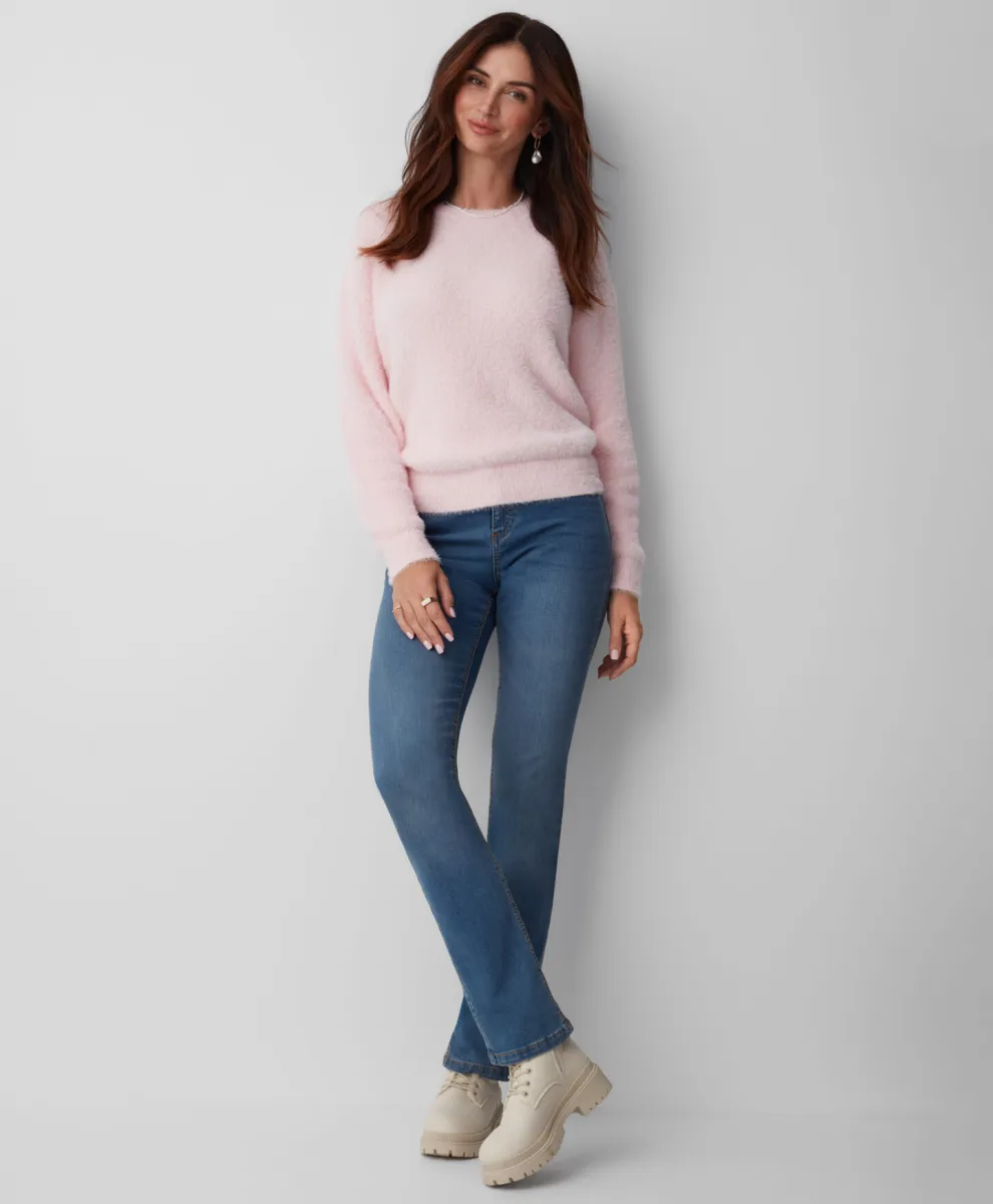 Roze džemper za žene