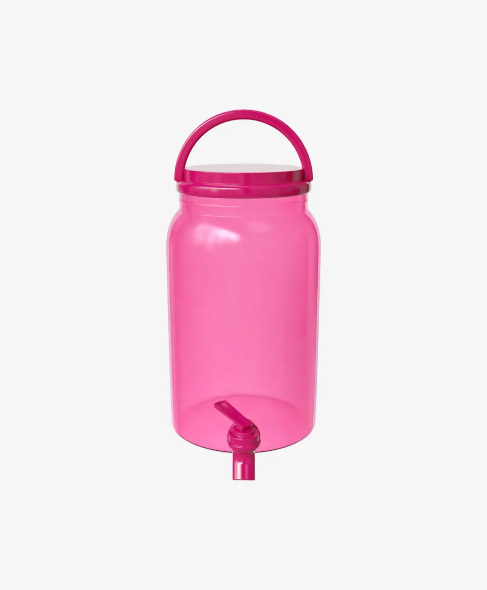 Roze plastični bokal sa slavinom