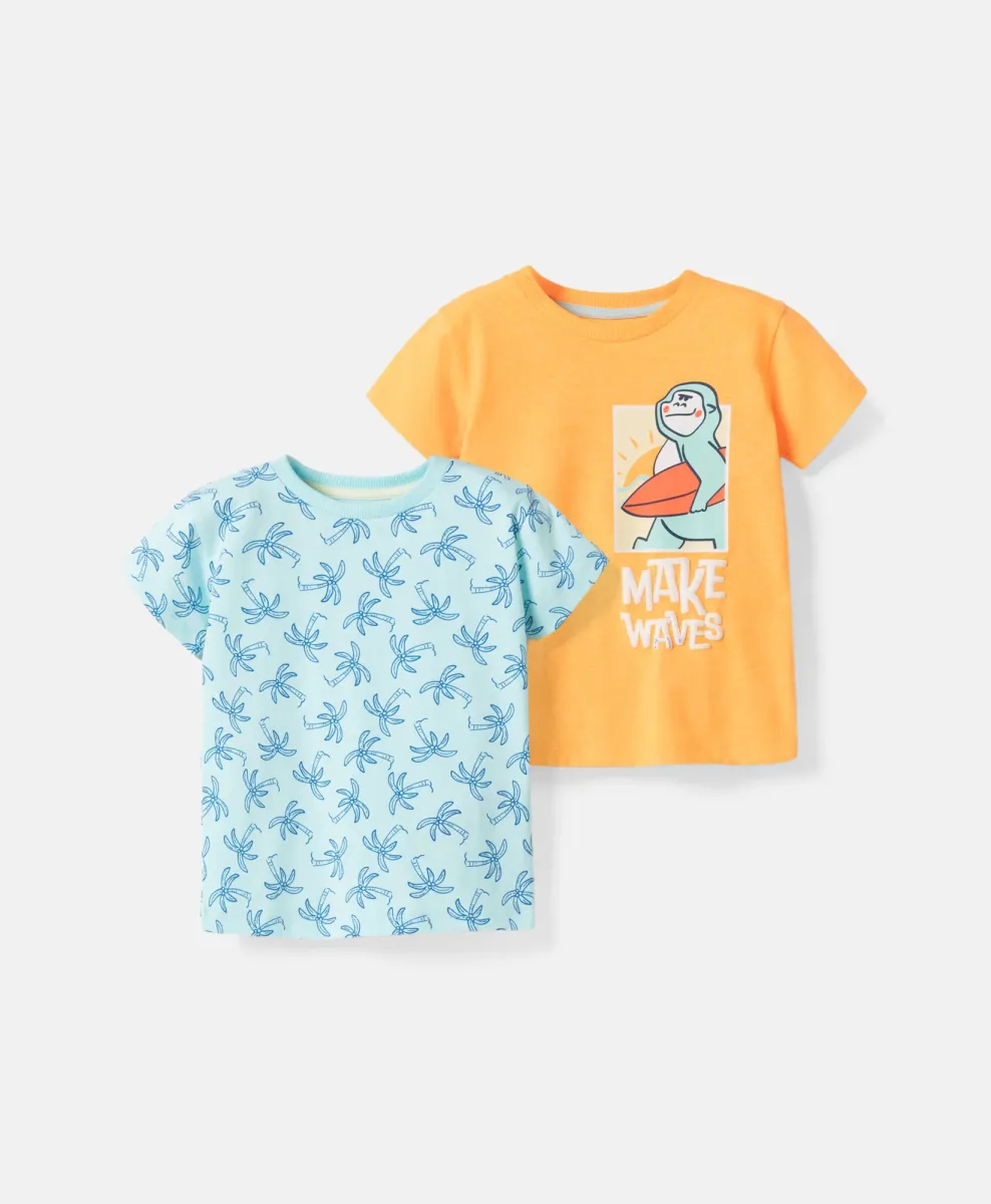 Set bebi majica sa letnjim motivom 2-pack 100% pamuk