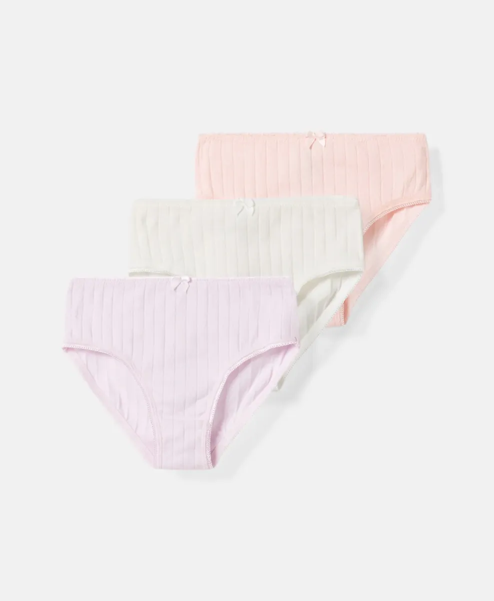 Set dečjih ribanih gaćica u pastelnim bojama 3-pack