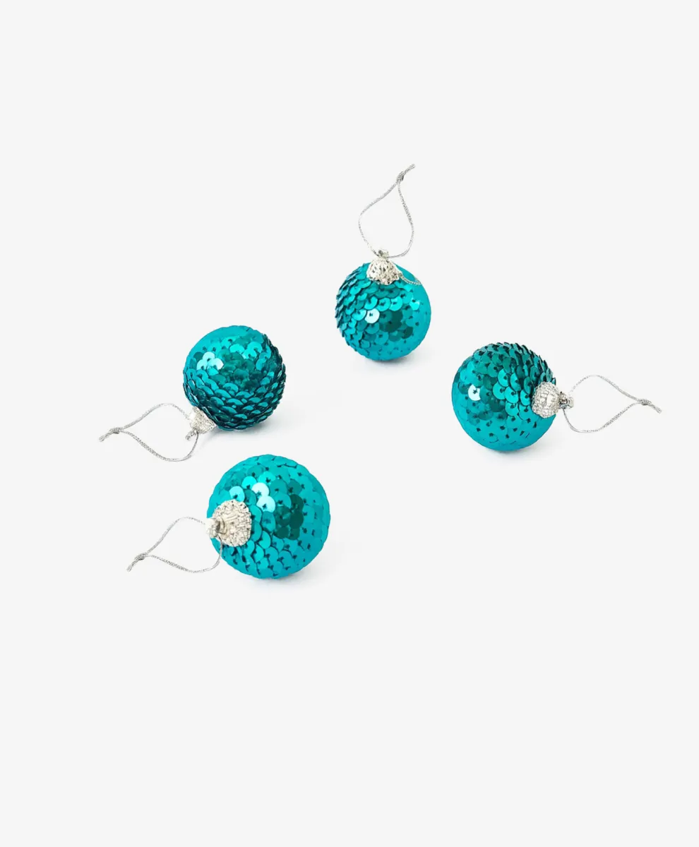 Tirkizne plastične kugle, pakovanje od 4 komada