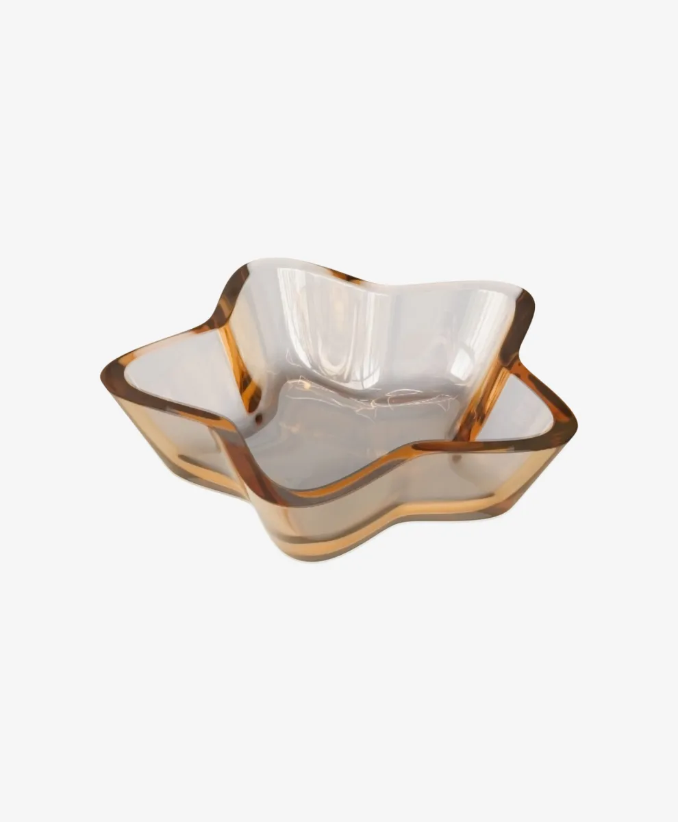 Zlatna staklena činija u obliku zvezde