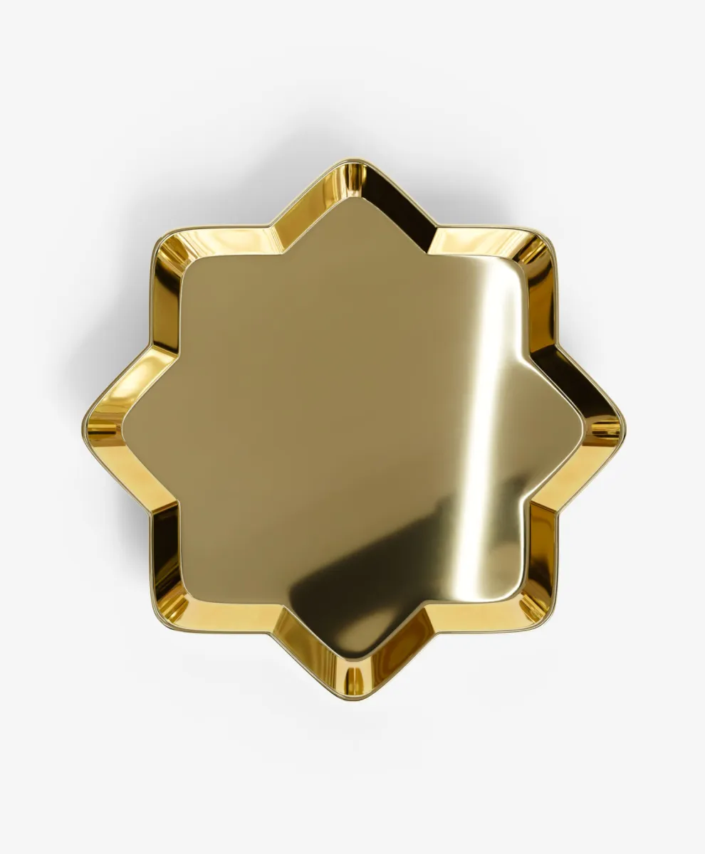 Zlatna zvezda dekorativni poslužavnik