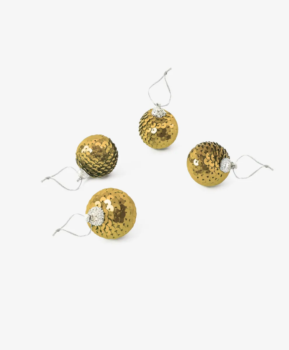 Zlatne plastične kugle, pakovanje od 4 komada