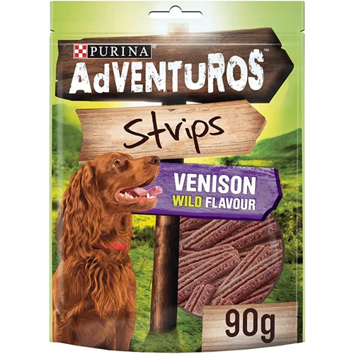 Adventuros
      
      
       Poslastica za pse trakice Strips s mesom jelena 90g