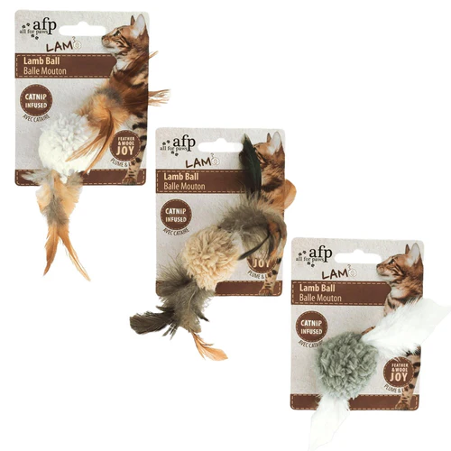 All for Paws
      
      
      ALL4PAWS LambsWool Igračka za mačke Lopta krzno, Catnip, 3cm, raznih boja