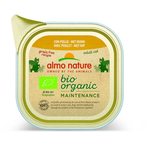 Almo Nature
      
      
       Biorganic Pašteta za mačke s piletinom, 85g