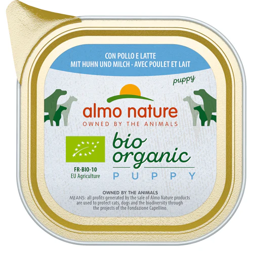 Almo Nature
      
      
       Biorganic Pašteta za štence PUPPY s piletinom i mlekom, 100g
