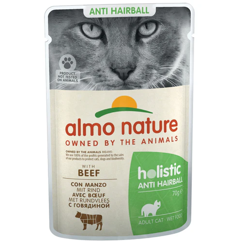 Almo Nature
      
      
       Holistic kesica za mačke Anti-Hairball, Govedina, 70g