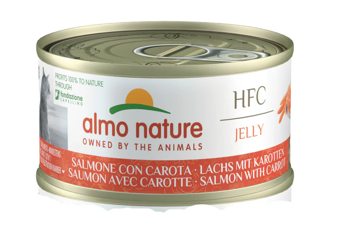 Almo Nature
      
      
      OUTLET  HFC Jelly konzerva za mačke, s lososom i šargarepom, 70g