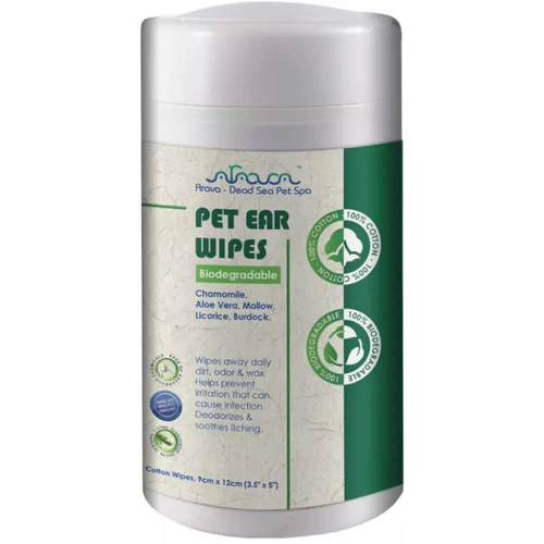 Arava
      
      
       Pet Ear Wipes, vlažne maramice za čišćenje ušiju, biorazgradive, 100kom