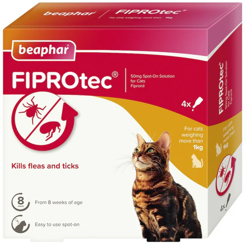Beaphar
      
      
      FIPROtec (Beaphar) Ampula SpotOn za mačke, 50mg, 1kg (4/1)