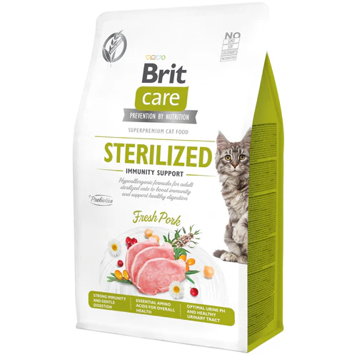 Brit Care
      
      
       Cat Sterilized Immunity Support, bez žitarica