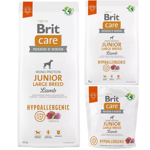 Brit Care
      
      
       Hypoallergenic, JUNIOR Large Breed, s jagnjetinom i pirinčem