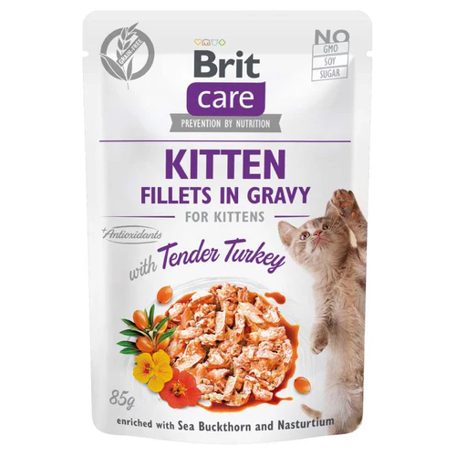 Brit Care
      
      
       kesica, KITTEN fileti u sosu s ćuretinom, 85% mesa, 85g